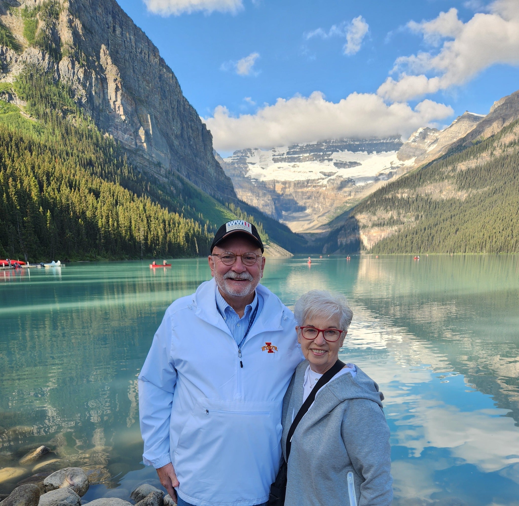 Vicki and Lance J. - Canadian Rockies, Vancouver & Victoria - Us at Lake Louise